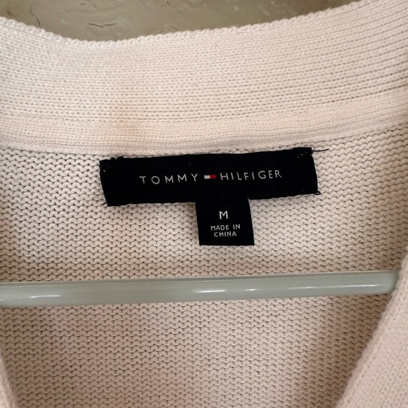 Tommy Hilfiger Women's White Cable Knit Cardigan - Picture 3 of 6